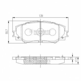 Тормозные колодки NIPPARTS J3602120