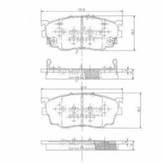Колодки гальмівні (передні) Mazda 626 IV/V 91-02/MX-6 92-97/Ford USA Probe 93-98 NIPPARTS J3603051 Купити в Україні