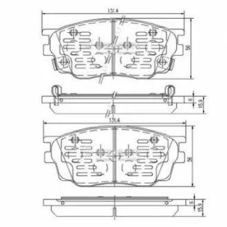 Колодки гальмівні (передні) Mazda 6 02-07 NIPPARTS J3603055 Купити в Україні