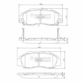 Колодки гальмівні (передні) Honda Accord V/VI 93-03/Civic 97-01 NIPPARTS J3604032