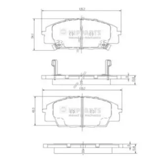 Гальмiвнi колодки дисковi NIPPARTS J3604055 Купити в Україні