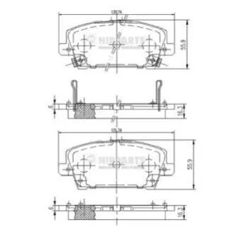 Колодки гальмівні (передні) Honda Civic VIII 05- (Lucas) NIPPARTS J3604065 Купити в Україні