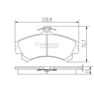 Колодки гальмівні (передні) Mitsubishi Colt 04-12/Carisma/Space Star/Volvo S40/V40 95-06/Smart 04 NIPPARTS J3605036