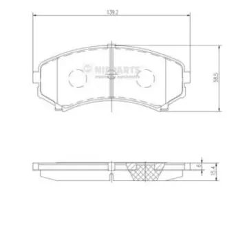 Колодки гальмівні (задні) Toyota Corolla 01-14 NIPPARTS J3605039