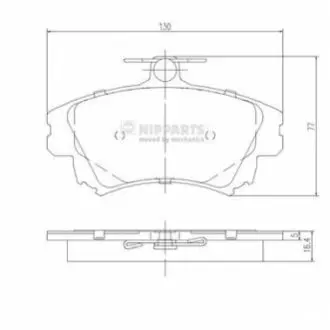 Тормозные колодки, дисковый тормоз.) NIPPARTS J3605042 Купить в Украине