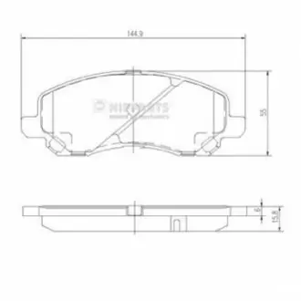 Колодки гальмівні (передні) Citroen C4/Peugeot 4008 12-/Mitsubishi Lancer/Outlander 03-/Jeep/Dodge NIPPARTS J3605046 Купити в Україні