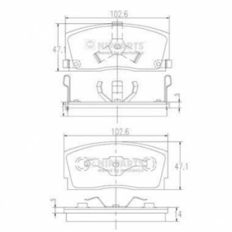 Тормозные колодки NIPPARTS J3606006