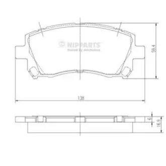 Колодки гальмівні (задні) Subaru Impreza/Outback/Forester 95-09 NIPPARTS J3607013 Купити в Україні