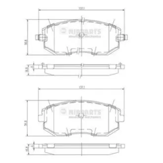 Колодки гальмівні (передні) Subaru BRZ/Forester/Impreza/Legacy/Outback/XV/Toyota GT 86 1.5-2.5 08 NIPPARTS J3607015 Купити в Україні