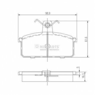 Тормозные колодки, дисковый тормоз.) NIPPARTS J3608008