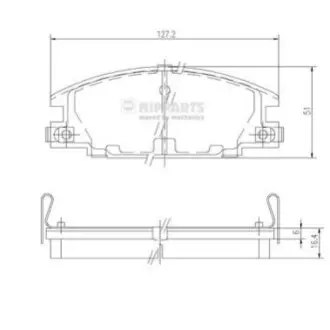Колодки гальмівні (передні) Isuzu Trooper/Opel Frontera 84-98 NIPPARTS J3609004 Купити в Україні