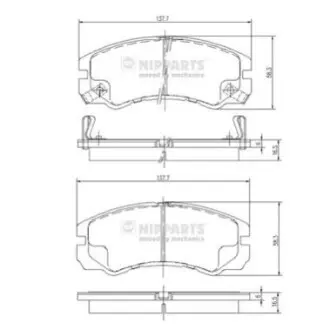 Колодки гальмівні (передні) Opel Frontera/Monterey 92-04 NIPPARTS J3609009 Купити в Україні
