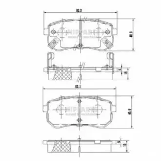 Колодки гальмівні (задні) Hyundai i10 07-16/Kia Picanto 04 NIPPARTS J3610307