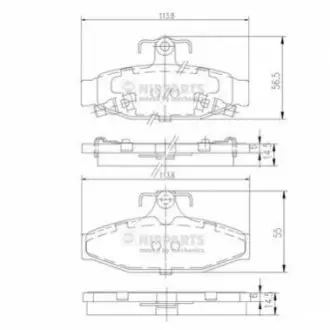 Фото Тормозные колодки, дисковый тормоз.) NIPPARTS (J3610400) изображение 1