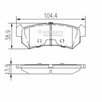 Колодки гальмівні (задні) Chevrolet Lacetti 1.4-1.8 03-13/Nubira 1.4-1.6 05-11 NIPPARTS J3610903 Купити в Україні