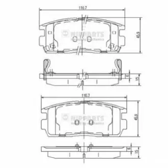 Колодки гальмівні (задні) Opel Antara/Chevrolet Captiva 2.0-3.2 06 NIPPARTS J3610905 Купити в Україні