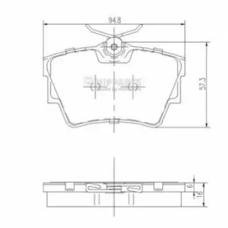Тормозные колодки, дисковый тормоз.) NIPPARTS J3611047