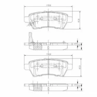 Колодки гальмівні (задні) Nissan Pathfinder III 05 NIPPARTS J3611050 Купити в Україні
