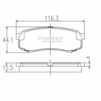 Колодки гальмівні (задні) Mitsubishi Pajero IV 06-/Toyota Land Cruiser 84 NIPPARTS J3612010 Купити в Україні