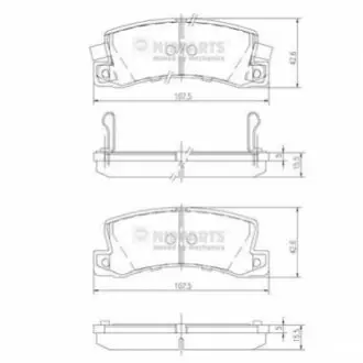 Фото Гальмівні колодки, дискове гальмо (набір) NIPPARTS (J3612013) зображення 1