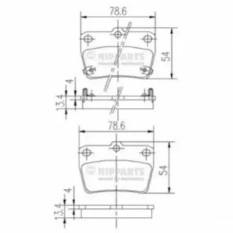 Тормозные колодки, дисковый тормоз.) NIPPARTS J3612020 Купить в Украине