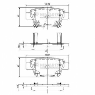 Тормозные колодки NIPPARTS J3612030