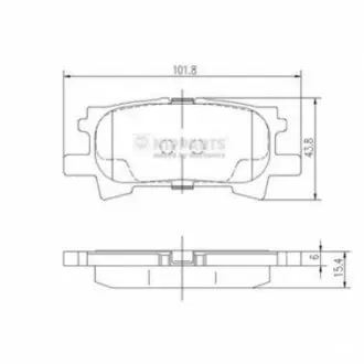Колодки гальмівні (задні) Lexus RX 03-08 NIPPARTS J3612031 Купити в Україні