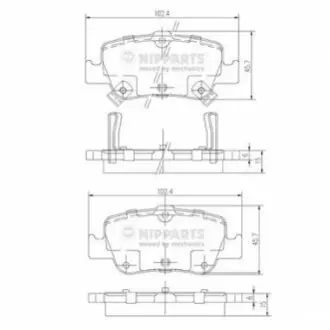 Тормозные колодки NIPPARTS J3612033