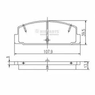 Колодки гальмівні (задні) Mazda 626 91-02 NIPPARTS J3613002 Купити в Україні