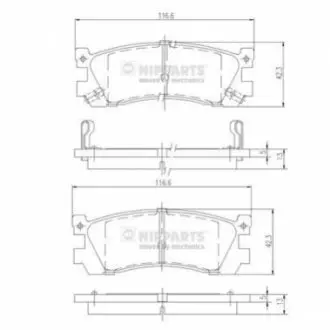 Фото Тормозные колодки NIPPARTS (J3613005) изображение 1