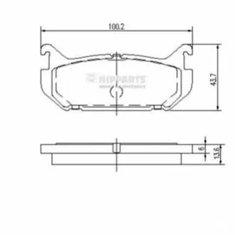 Тормозные колодки, дисковый тормоз.) NIPPARTS J3613007 Купить в Украине