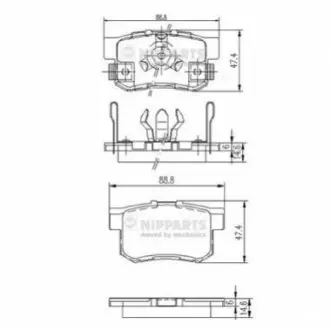 Тормозные колодки NIPPARTS J3614017 Купить в Украине