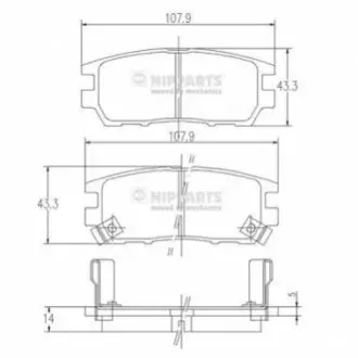 Фото Тормозные колодки NIPPARTS (J3615005) изображение 1