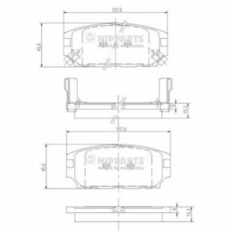 Тормозные колодки NIPPARTS J3615007