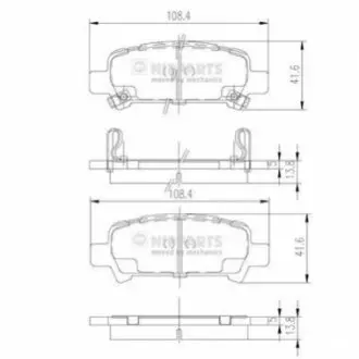 Колодки гальмівні (задні) Subaru Impreza/Outback/Forester 95-09 NIPPARTS J3617002