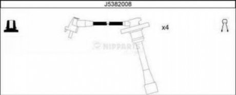 Комплект кабелів запалювання NIPPARTS J5382008