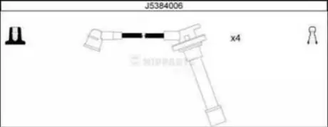 Комплект кабелів запалювання NIPPARTS J5384006