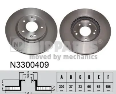 Гальмiвнi диски NIPPARTS N3300409 Купити в Україні