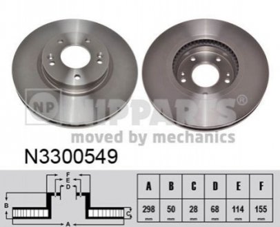 Гальмівні диски NIPPARTS N3300549