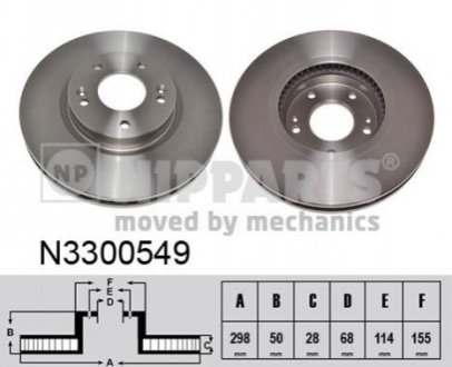 Гальмiвнi диски NIPPARTS N3300549