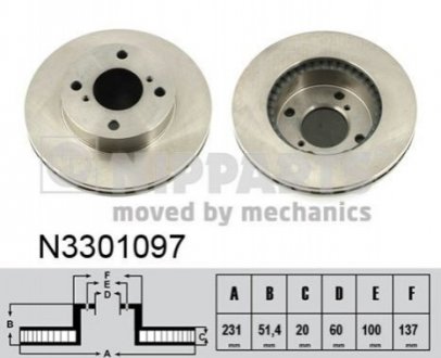 Гальмівні диски NIPPARTS N3301097 (фото 1)