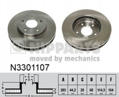 Гальмівні диски NIPPARTS N3301107 (фото 1)