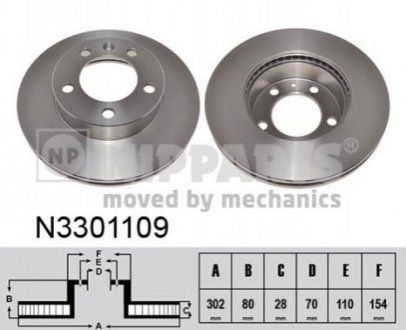 Гальмівний диск - (4020600Q0G) NIPPARTS N3301109