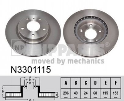 Тормозной диск - (402069J400, 40206AM800) NIPPARTS N3301115