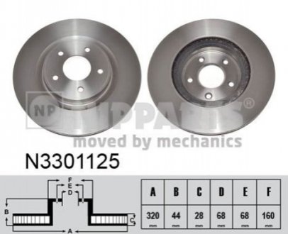 Тормозной диск - (402064CE0A) NIPPARTS N3301125
