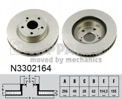 Тормозной диск NIPPARTS N3302164 Купить в Украине