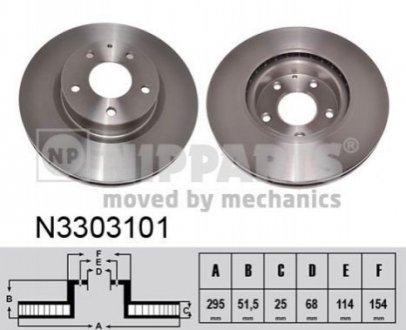 Тормозной диск NIPPARTS N3303101 (фото 1)