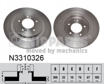 Тормозные диски NIPPARTS N3310326 (фото 1)