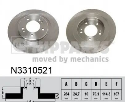Тормозные диски NIPPARTS N3310521