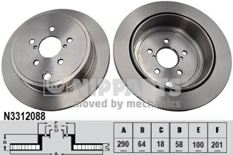 Тормозные диски NIPPARTS N3312088